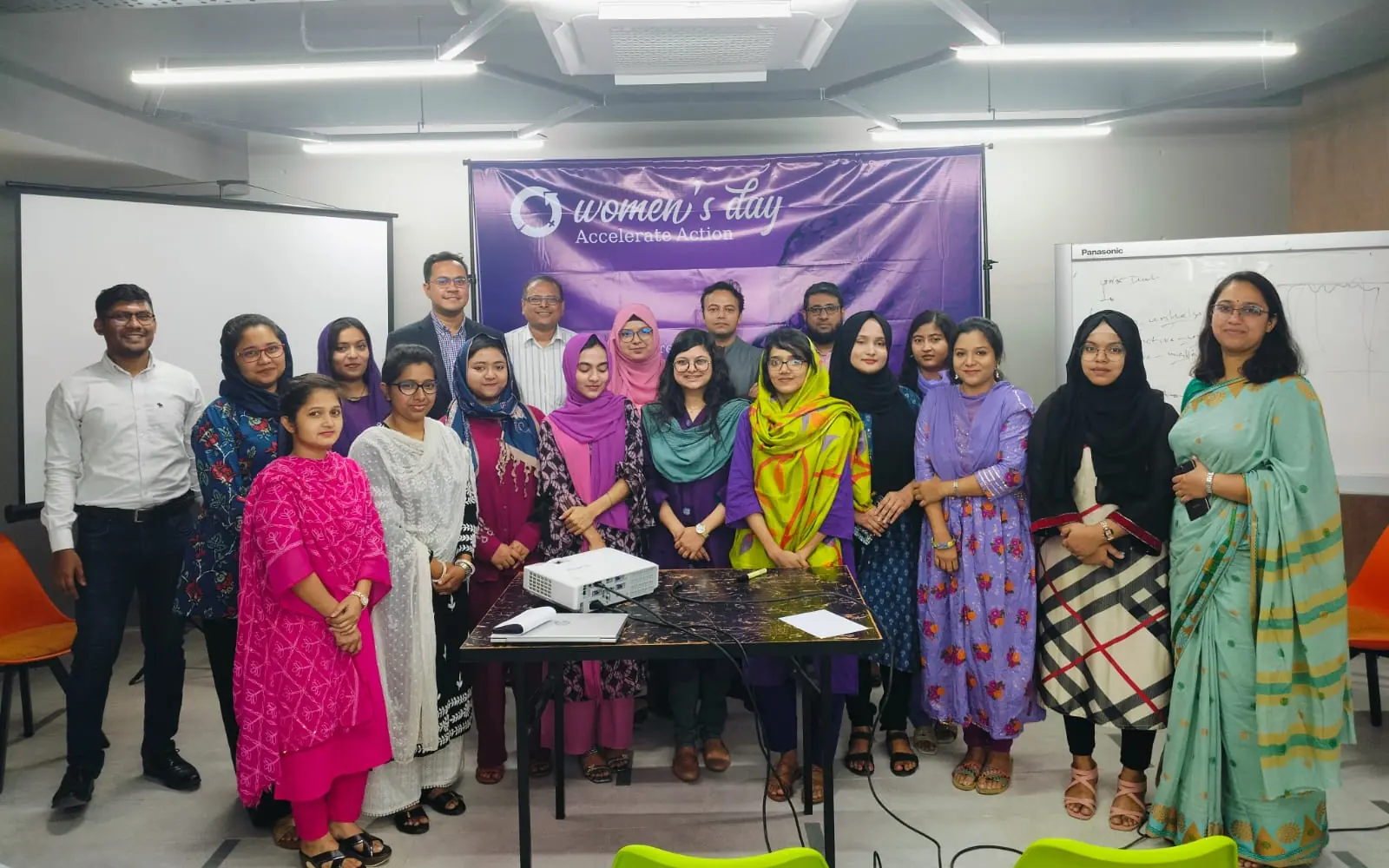 A company team in Dhaka after a Chum Wellness corporate mental-wellness session