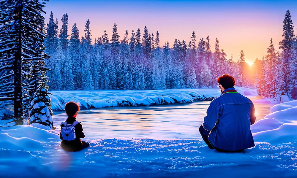 a psychologist teaching a child about symptoms of depression