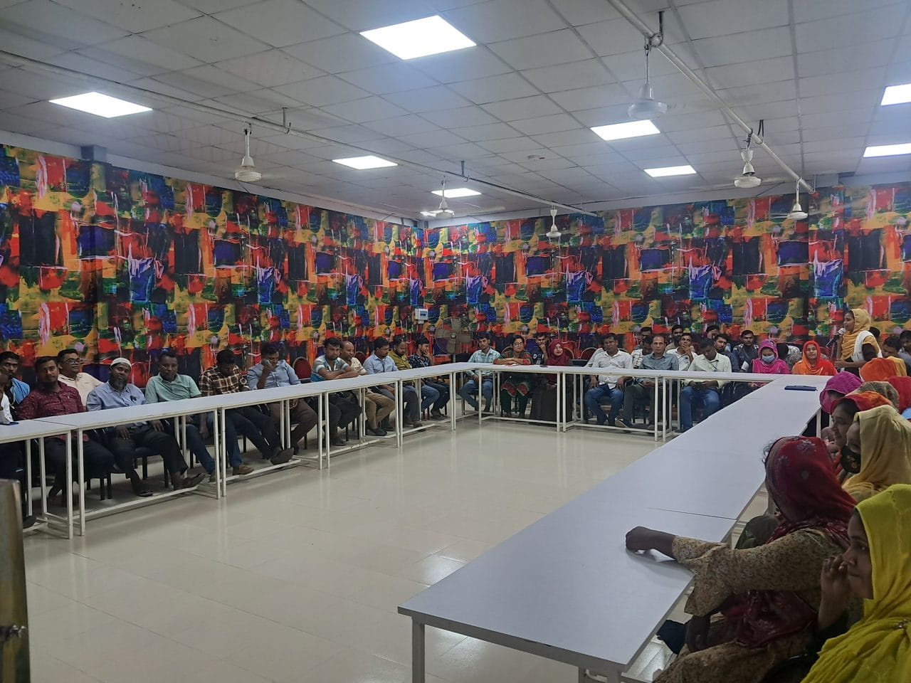 Worker mental-health awareness session at a Bangladesh RMG factory