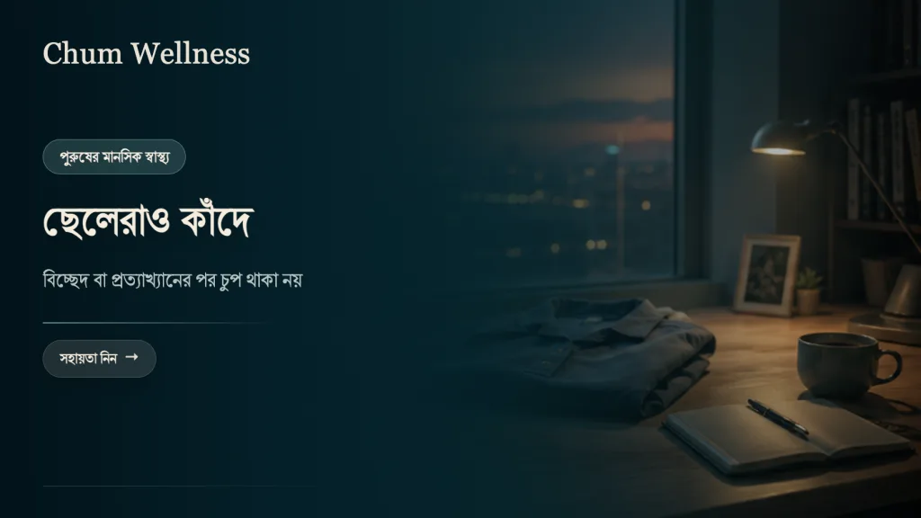 ব্রেকাপ বা রিজেকশনের পর পুরুষের কষ্ট: চুপ করে থাকা নয়