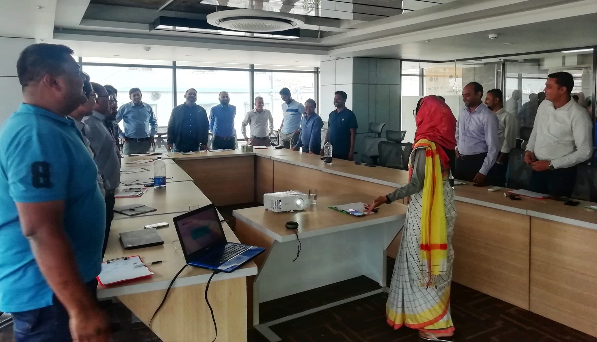 Smart Technologies employees taking part in a Chum Wellness corporate mental health workshop