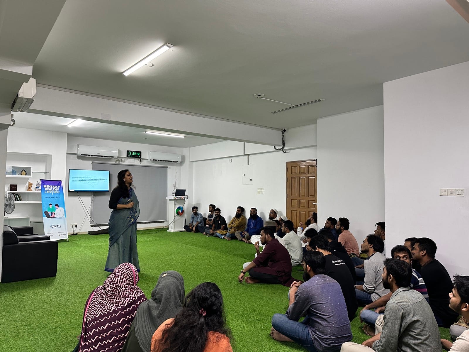 weDevs employees at a Chum Wellness corporate mental health session