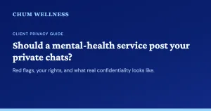 therapy privacy service screenshots